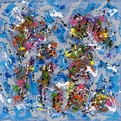 JonOne, Walking Thru, 2015, acrylique sur toile, 205 x 210 cm