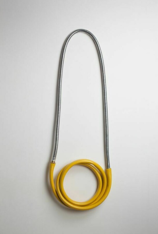 Magdalena Drwiega, Infinity Yellow Big, 2013, Mixed Media, 108 x 42cm, Copyright the Artist, Photograph courtesy of Belmacz