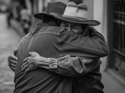 Warmth and shared emotion highlight the profound human connection that empowers the spirit of the Venezuelan people to remain a single, unified community despite their forced displacement