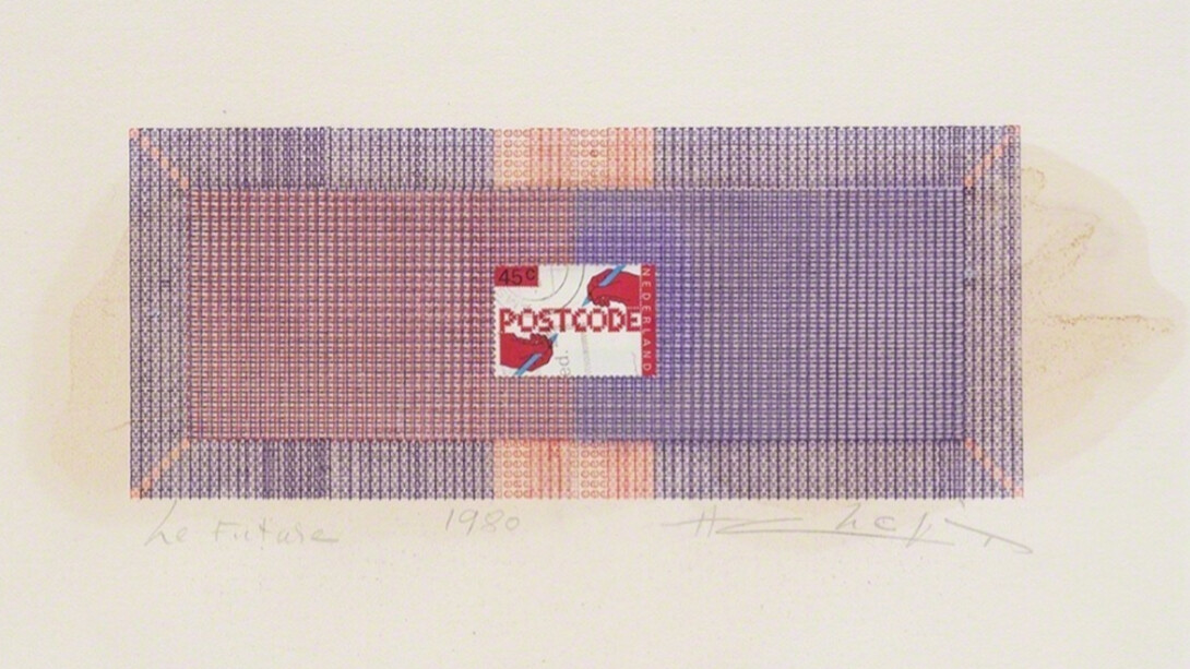 Henri Chopin, Postcode, 1980. Courtesy of Richard Saltoun