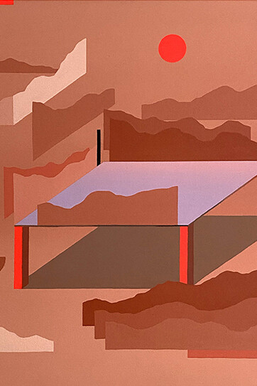 Madeleine Tonzi, Tempered Earth, 2020, acrylic on canvas, 20x16. 