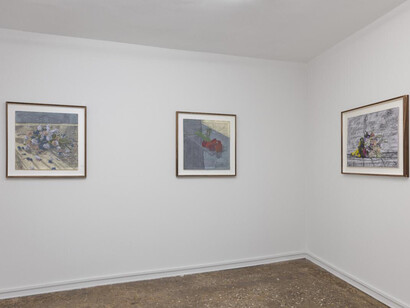 Andrea Mastrovito, Quando il cielo finisce (When the sky ends), exhibition view. Courtesy of Galleria Michela Rizzo 