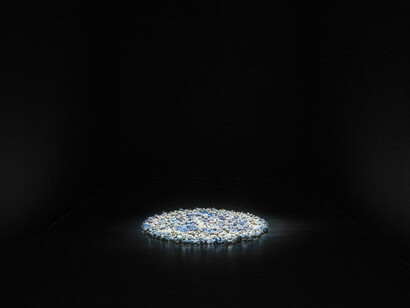 Hannah Claus, Tsi iotnekahtentiónhatie (Tiohtiàke), exhibition view. Courtesy of Leonard and Bina Ellen Art Gallery