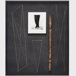 Sheree Hovsepian, 'Autobiographical Time Travel', 2015, archival dye transfer print, framed sliver gelatin print, wood, string, brass nails, graphite and acrylic, 127 x 152 cm