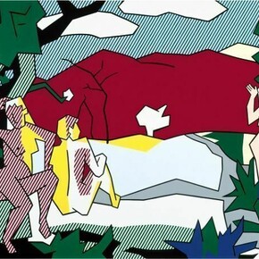 Roy Lichtenstein, The White Tree, 1980, Oil and Magna on canvas, 105 x 210 inches  (266.7 x 533.4 cm) © Estate of Roy Lichtenstein