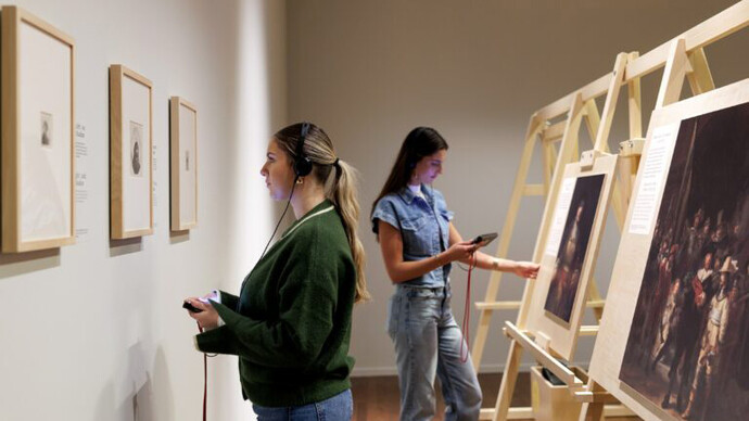 Rembrandts masterclass, ausstellungsansicht. Mit freundlicher genehmigung des Museum Het Rembrandthuis