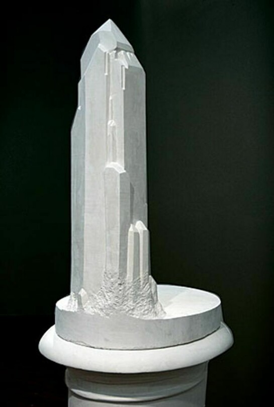 Lily Cox-Richard, The Stand: California, 2012, Carved plaster, 70 in. high x 28 in. wide x 21 in. deep