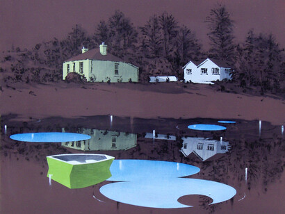 Crowley, Graham 'Dark Flood', 2014, Oil on canvas, 72 x 92 cm