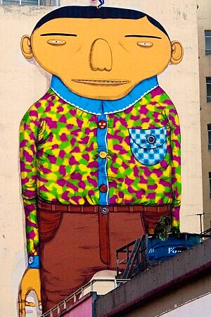 Grafiti/mural "El extranjero", Valle de Añangabaú, San Pablo, 2011