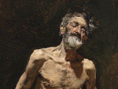 «Viejo desnudo al sol» (1871), Fortuny