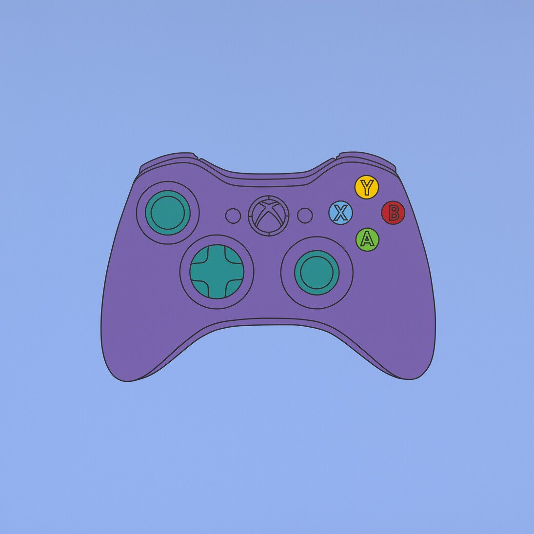 Michael Craig-Martin, Untitled (xbox control), 2014, Acrylic on aluminium, 200 x 200 cm © Michael-Craig Martin. Courtesy Gagosian Gallery. Photo: Mike Bruce