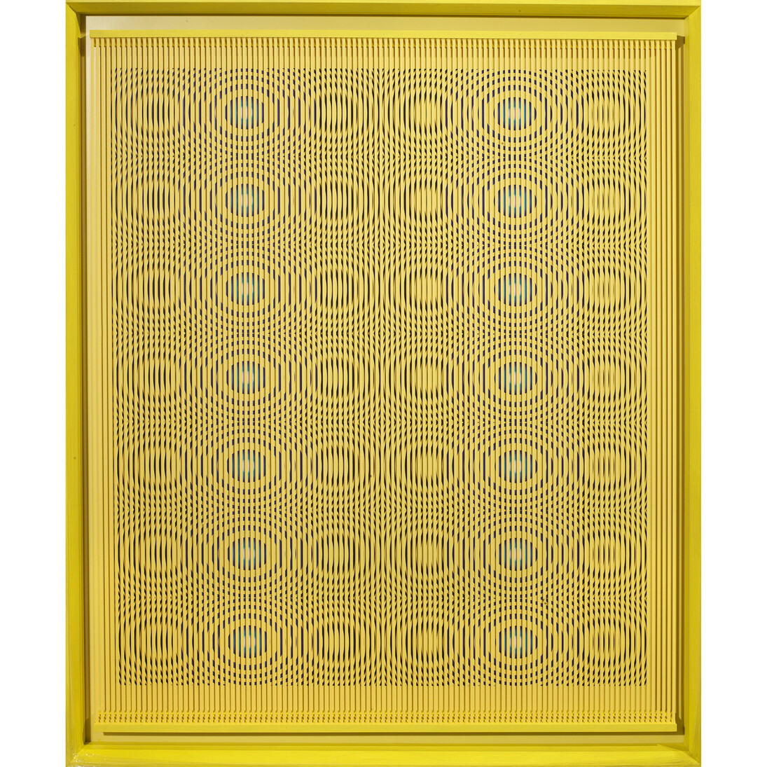 Alberto Biasi, Yellow rain, 1992, Courtesy Tornabuoni Art Gallery