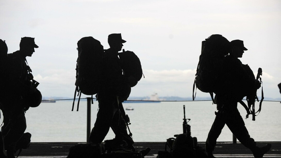 Soldados caminho à guerra