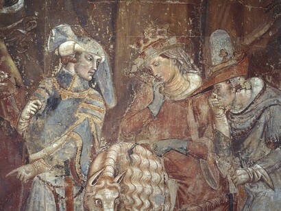 Buonamico Buffalmacco, Il Trionfo della Morte, particolare prima del restauro