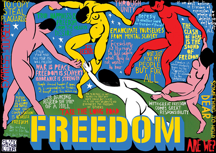 Clay Sinclair, Freedom, 110 x 90cm, acrylic on perspex