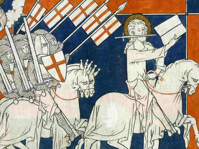 Cavalieri crociati con Cristo al comando