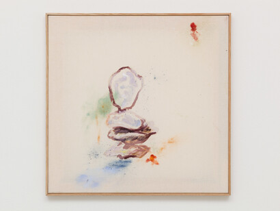 Anna Zacharoff, Oyster 2/7, 2014, oil and pigment on canvas, 51 x 50 cm, 20 1/8 x 19 3/4 ins, Courtesy Vilma Gold, London