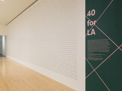 40 for LA. Courtesy of MOCA