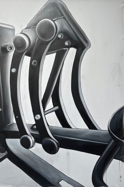 Marika Thunder,
Anuk (detail), 2023.
Oil on canvas,
60 x 50 in,
152.4 x 127 cm. Courtesy of the artist and Micki Meng Gallery