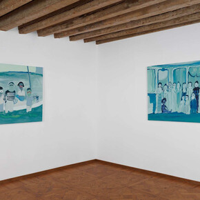 Genieve Figgis, Unearthly pursuits, vista della mostra. Per gentile concessione di Almine Rech