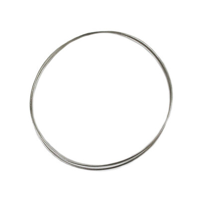 Professor Yasuki Hiramatsu, Double Loop Neckpiece, White metal, W:24cm