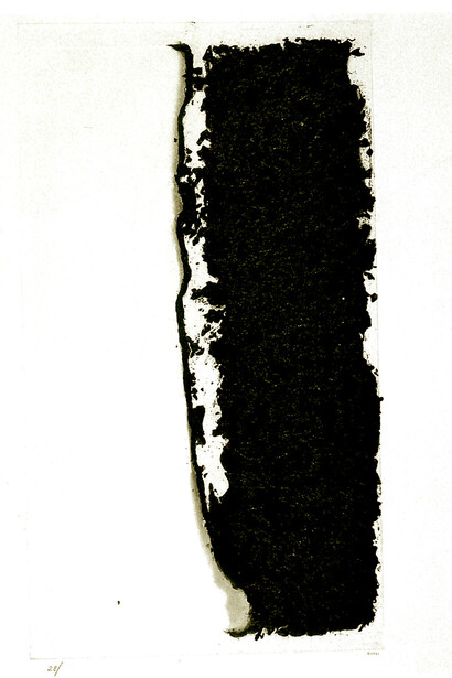 Alberto Burri, Combustione n. 4, 1965, Acquaforte in rilievo e acquatinta a colori