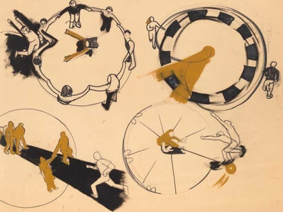 Ericka Beckman, Circle game study, 1982. Courtesy of The Drawing Center