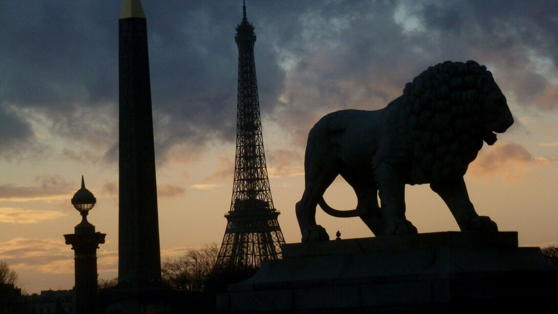 París. Atardecer desde la Plaza de la Concordia