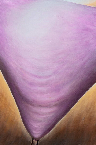 Sergio Palacios,
Under Where II (detail), 2023.
Acrylic on canvas,
40 x 30 in.
Courtesy of the artist and Shrine Gallery