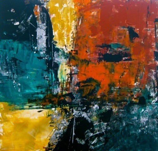 Josine Dupont, Untitled, 2012 acrilico su tela, 100 x 100 cm
