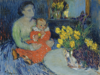 «Madre e hijo con flores»(1901), Picasso