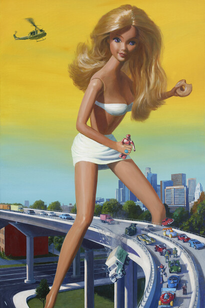 Eric Joyner, Attack of the 150 ft. Barbie. Courtesy of Corey Helford Gallery