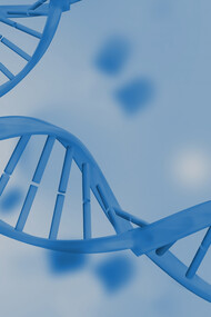 Woman depicted with DNA sequencing pattern on her back, illustrating genetic research and medical advancements