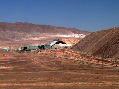 Planta concentradora Los Colorados en el sitio de la mina de cobre La Escondida, Provincia de Antofagasta, Chile