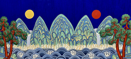 Kate Oh, The sun and moon and 5 peaks. Courtesy of Kate Oh Gallery