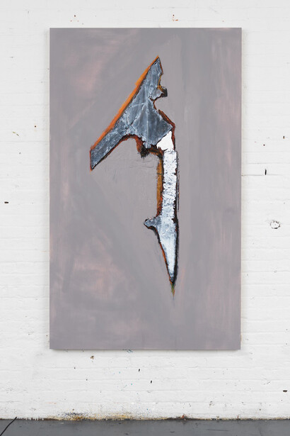 Erik Lindman, Sometimes Seven, 2017-2018, oil, acrylic and epoxy resin putty on panel, 78 x 43 x 2 inches (198.1 x 116.8 x 5.1 cm). Courtesy of the artist and Peter Blum Gallery, New York