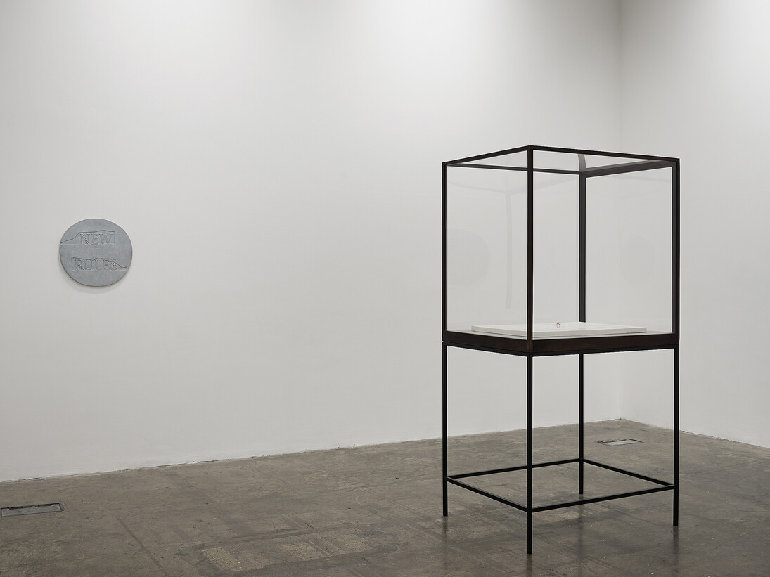 Chris Evans, Clerk of Mind, exhibition view showing New Rules 5, 2011 and A Needle Walks into a Haystack, 2014. Project Arts Centre, Dublin (2014)