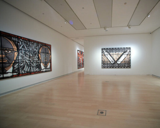 Gilbert & George Scapegoating, Exhibition view. Courtesy of Ludwig Museum
