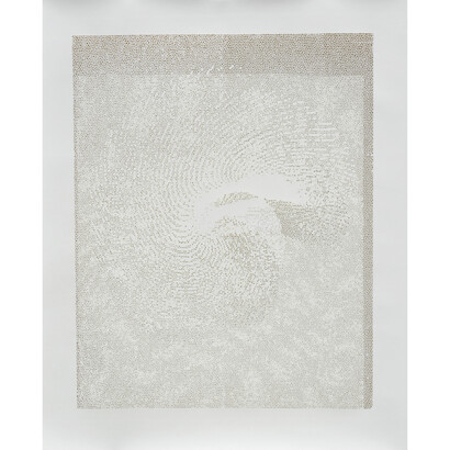 Cellular Formation, Hand cut 100% Cotton Rag, 75 x 60 inches