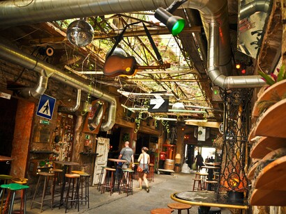 Budapest. Zona de bares en el Distrito VII