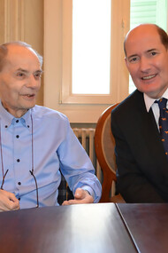 Fr. Prof. Dr. Peter Gumpel, SJ, and Dr. h.c. Michael Hesemann in February 2019