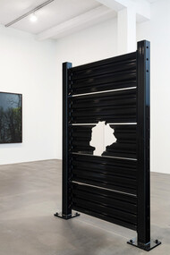 Installation view, artworks from left to right: © 2020 Cindy Sherman, © Banks Violette, © Taryn Simon, ph. Lucy Dawkins