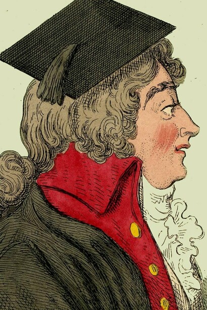 "Dos cabezas antes y después de la ordenación", Isaac Cruikshank, 1796