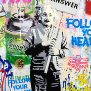 Mr Brainwash, Einstein, 2022. Courtesy of Deodato Arte Gallery and Artemide PR