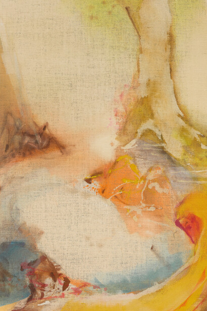 Leiko Ikemura, Yellow scape (detail), 2020. Courtesy of Albertina Museum