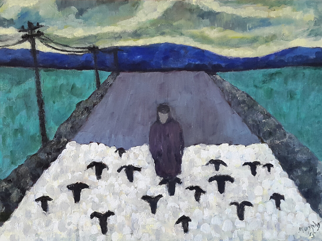 Anthony Murphy, The Shepherd, Oil on canvas, 46 x 65 cm 