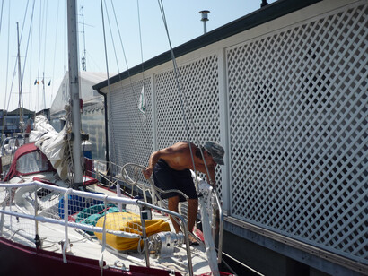The departure from the Ravenna Yacht Club