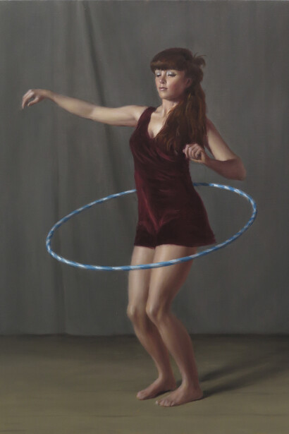 Harry Holland, Hula Hoop, oil on canvas, 76 x 64 cm