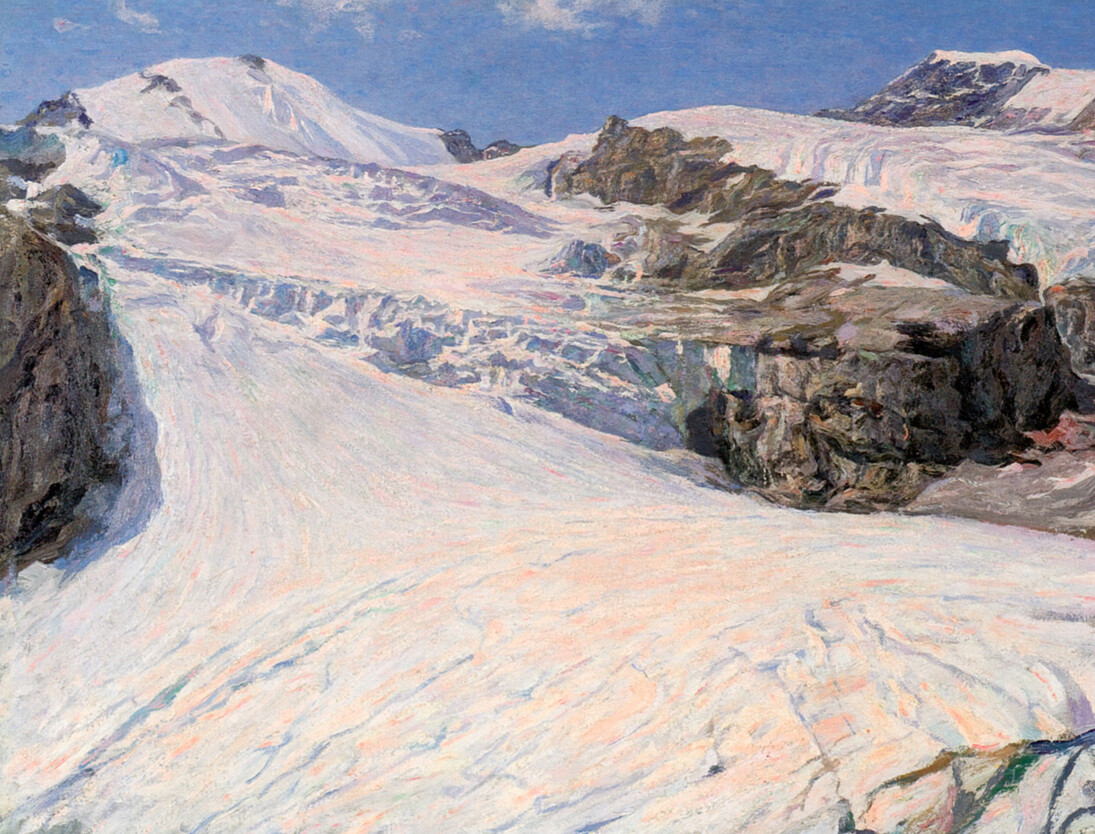 Emilio Longoni, Ghiacciaio, olio su tela 66,7 x 87,5 cm. Courtesy of GAMManzoni
