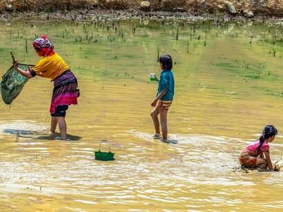 Família cigana lava seus pertences em rio. Os princípios modernos afirmam: somos energia condensada. A ciência, com as suas lentes e métodos predizem teorias que nos aproximam desta simplória definição. Mas, num olhar mais atento e em observação pormenorizada, percebemos que somos mais do que isso - somos afetos herdados, emoções incrustadas, sentimentos cultivados e tradições encarnadas. Somos também espaços físicos e mentais onde os nossos antepassados habitam
